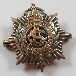 Army Service Corps Chrome Sweetheart Brooch Made from Genuine Cap Badge KC WW2 - Picture 1 of 4