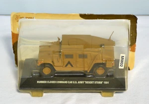 MODELLINO VINTAGE HUMMER CLOSED COMMAND CAR U.S. ARMY  "DESERT STORM" 1991 1:43 - Foto 1 di 7