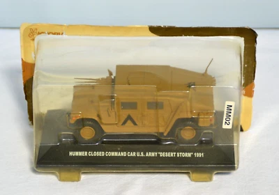MODELLINO VINTAGE HUMMER CLOSED COMMAND CAR U.S. ARMY  "DESERT STORM" 1991 1:43 - Immagine 1 di 4