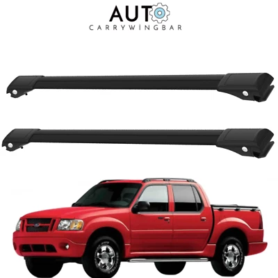 Barras transversales de techo para Ford Explorer Sport Trac 2001-2005 aluminio negro 2 piezas Foto 1 de 4