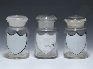3 Apothekenflaschen Standgefäße Weithalsflaschen - 19. Jh. - Bild 1 von 7