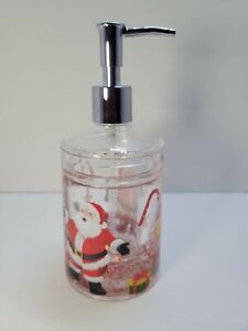 Christmas Hand Soap Dispenser Santa Claus Floaty Snow Globe Pump Hard Plastic