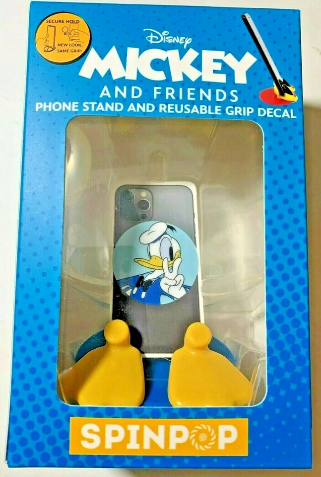 Soporte para teléfono SpinPop Pato Donald Mickey y sus amigos y calcomanía de agarre reutilizable Foto 1 de 1
