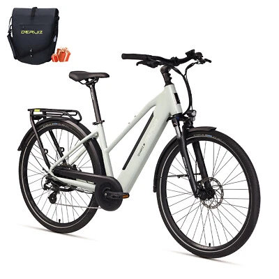 DERUIZ E-Bike Cityrad 2025 City E-bike Pedelec 28 Zoll 44cm 483Wh 8 Gang SHIMANO