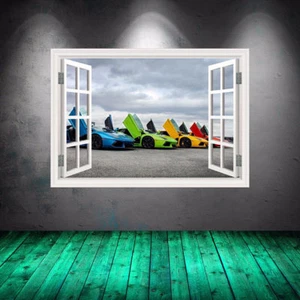 Adesivo da parete arte finestrino auto sportive supercar Lamborghini WSDW33 - Foto 1 di 1