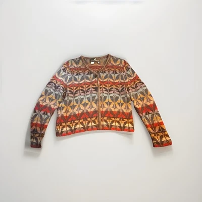 Peruvian Connection Alpaca Cardigan Sweater Art To wear Womens Small Artsy  - Image 1 of 4