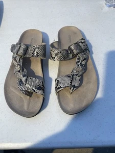 Sonoma Sandals Cork Footbed Airbrush Snake Braided Womens Size 9 Birk Style - Picture 1 of 8