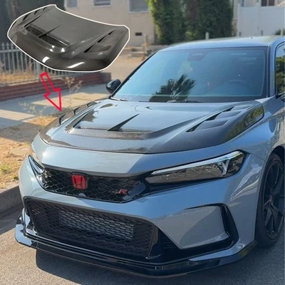 Capó parachoques delantero de refrigeración ventilado de fibra de carbono Honda Civic FL5 tipo R Foto 1 de 4