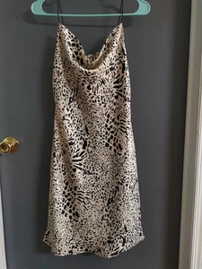 Timing Los Angeles Women's Medium Black White Sleeveless Dress Party Cocktail - Picture 1 of 11
