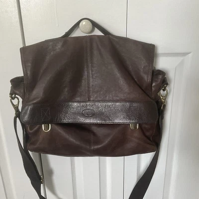 Fossil Para hombres De Colección Cuero Mensajero Viaje Laptop Bolso Bandolera Correa para el Hombro Foto 1 de 4