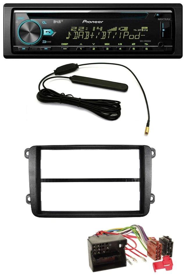 Pioneer CD MP3 AUX DAB USB Autoradio für VW Golf V VI Touran Passat 3C Caddy EOS - Bild 1 von 4