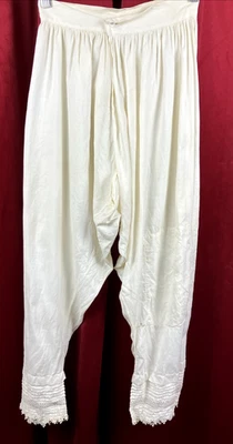 Antiguo Mid - Tarde Victoriano Bloomer Pantalones Blanco Algodón C 1870 - 1890 Foto 1 de 4