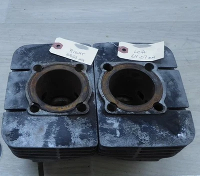 Original Yamaha R5 350 Cylinder Jugs Barrels 64mm - Image 1 of 4