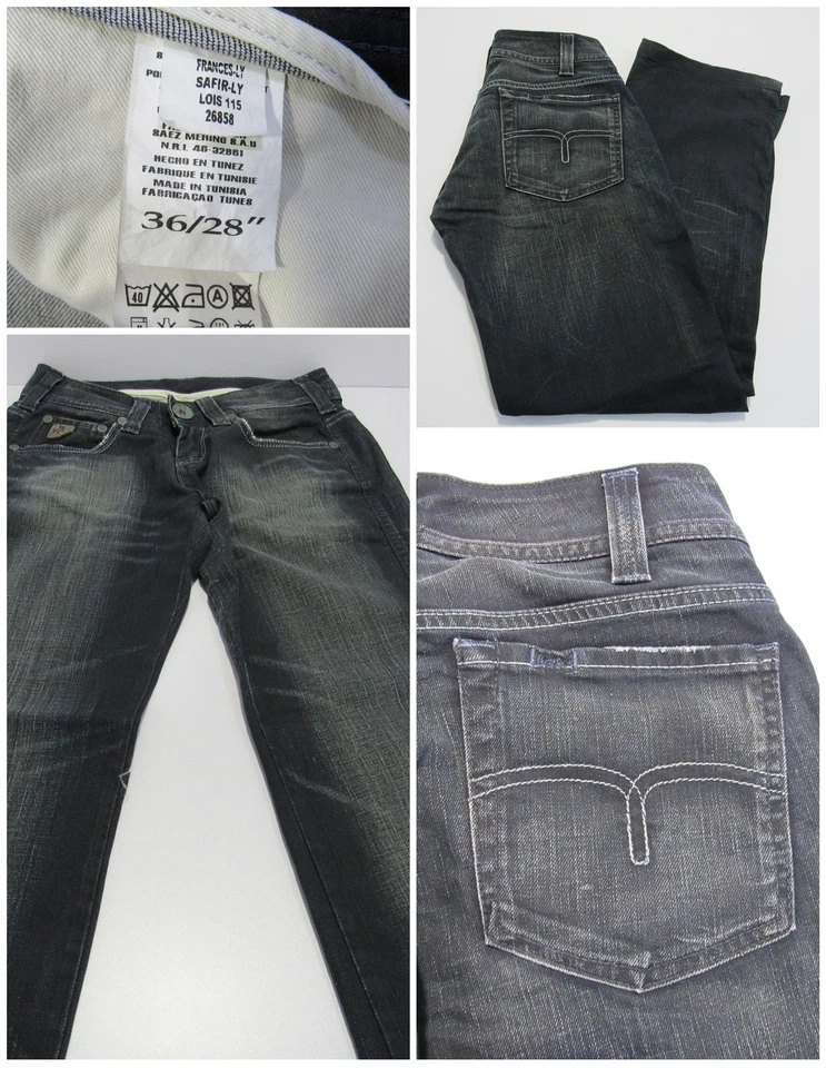 Lois Women’s Regular Fit Straight Leg Stretch Black W36/L28 UK18 REF (Y06862) - Image 1 of 4