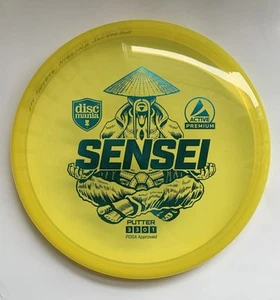 Disc Mania Sensei Active Premium Putter Yellow With Blue Foil 173 Grams - Picture 1 of 4