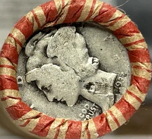 Unsearched Olde Estate Wheat Penny Roll 50 Vintage Cents-mercury Dime End - Picture 1 of 2