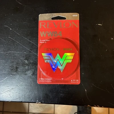 New Limited Edition Revlon WW84 Wonder Woman Two Mirror Compact 42025 3X Zoom - Image 1 of 2
