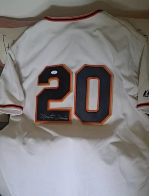 MONTE IRVIN SIGNED AUTOGRAPHED GIANTS JERSEY MAJESTIC NEW WITH TAGS  JSA - Image 1 of 4