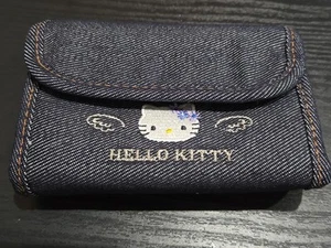 Cartera Hello Kitty Denim Bi Plegable con Bolsa Central Extraíble con Cremallera Nueva sin Etiquetas - Imagen 1 de 13