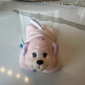 Vintage 1991 Hasbro Surprise Pink & White Dog Puppy Baby with Blue Ribbon - Picture 1 of 7