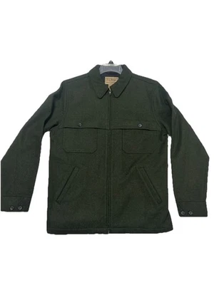 L.L. Camisa/chaqueta Bean para hombre Maine Guide cremallera frontal talla M verde oscuro 85 % lana Foto 1 de 4