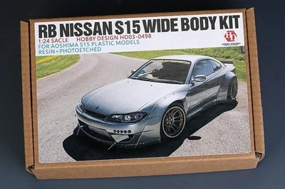 Hobby Design 1/24 Nissan S15 Wide Body Kit Resina Incisione Metallo per... - Immagine 1 di 3