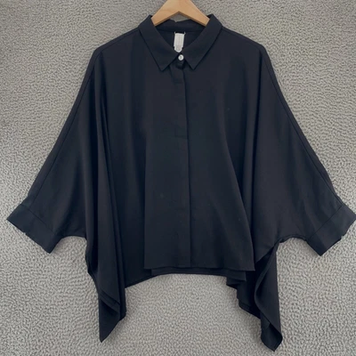 Wynne слоев куртка женщин 1 X плюс черный Shacket громоздкий короткие доломан рукава - Изображение 1 из 4