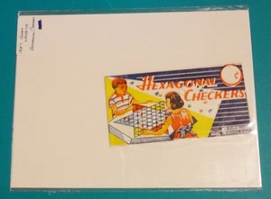 Early 1950's Bag Topper Hexagonal Checkers Vintage Made in Hong Kong No. 1002 - Picture 1 of 4