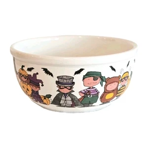 Vtg Starbucks Halloween Trick or Treat Bowl Goblins 9"x4" Ursula Dodge Signature - Picture 1 of 10