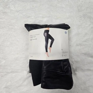 A new day Faux Leather Leggings Size Large - Picture 1 of 3