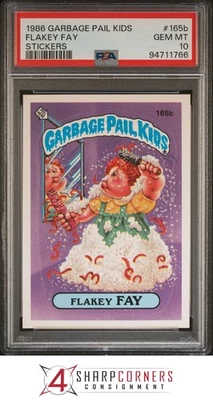 1986 GARBAGE PAIL KIDS STICKERS #165b FLAKEY FAY SERIES 4 PSA 10 - Image 1 of 3