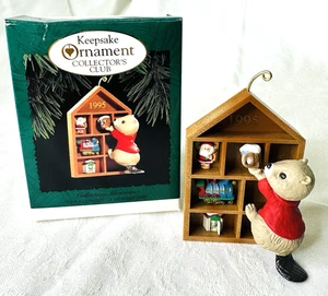 1995 Hallmark Andenken Ornament Biber Sammeln Erinnerungen Display nur Modell - Bild 1 von 11