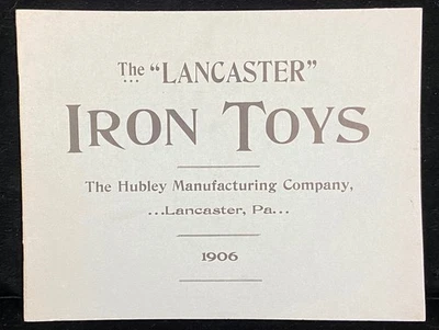 THE "LANCASTER" - THE HUBLEY MANUFACTURING COMPANY - 1906 CATALOG REPRINT - Image 1 of 4