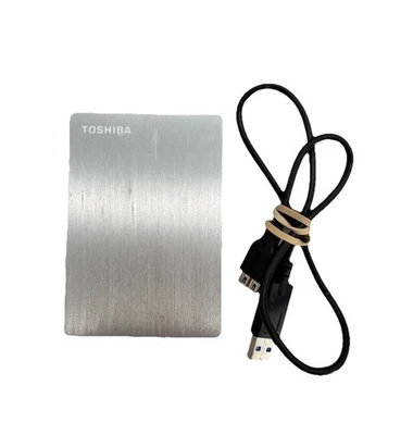 Toshiba Canvio Slim II 1TB Portable External Hard Drive Silver DTD210 - Image 1 of 2