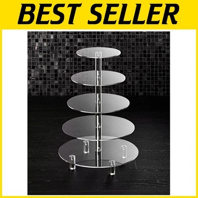 Elegante torre de cupcake base 5mm, suporte redondo para sobremesa - Imagem 1 de 4