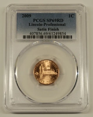 2009 Lincoln Professional Cent PCGS SP69RD Satin Finish - Image 1 of 4