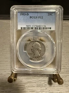 1953-D Washington Quarter-PCGS F12 - Picture 1 of 2
