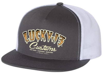 Gorra gorra Lucky 13 Tiger personalizada Hot Rods Choppers monstruos tatuaje camionero LCSB5TC Foto 1 de 3