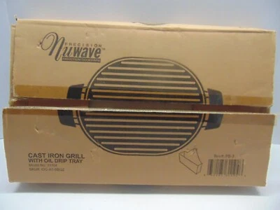 Parrilla antiadherente y bandeja de goteo de aceite esmaltada de hierro fundido Precision Nuwave modelo #31104 Foto 1 de 4