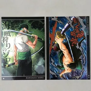 Lote de tarjetas coleccionables de obleas animadas Bandai One Piece Roronoa Zoro No.4-21 9-20 - Imagen 1 de 9