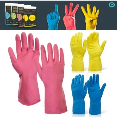 HOUSEHOLD RUBBER GLOVES NON ALLERGY LATEX, SUPREME WASHING UP CLEANING, FOOD