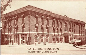 HOTEL HUNTINGTON: HUNTINGTON, LONG ISLAND, NY: WHITNEY PRESS: CARTOLINA D'EPOCA - Foto 1 di 3