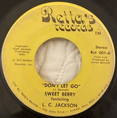 SWEET BERRY feat L.C. JACKSON Don't Let Go RETTA'S '77 Jxn Mississippi SOUL FUNK Foto 1 de 2