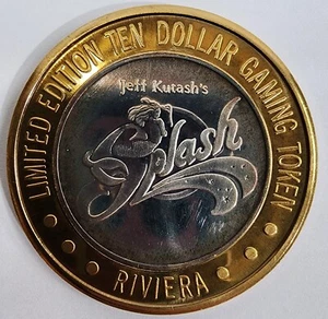 Riviera Hotel & Casino 10 999 $ Fine Silver Splash Limited Edition Gaming Token - Bild 1 von 3