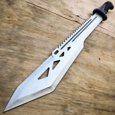 25" Survival Hunting Fixed Blade Machete Tactical Rambo Knife Sword Silver New