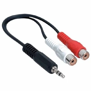 E-3.5mm Stereo Male Plug to Dual 2 RCA Female Jack Audio Adapter Y Cable c16 - Picture 1 of 6