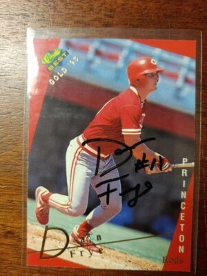 1993 Classic Best Gold Dan Frye Signed Card - COA - Image 1 of 2