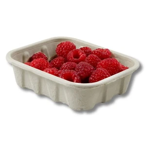 Cuencos de bayas cuencos de venta frutas verduras 250 g 500 g madera lijada compostable - Imagen 1 de 7