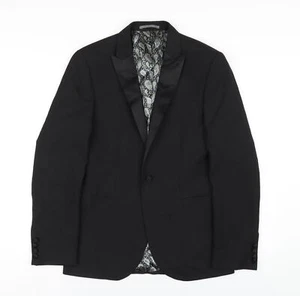 Blazer chaqueta de poliéster negro para hombre NEXT talla 36 regular - Imagen 1 de 10