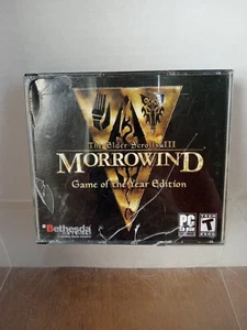 The Elder Scrolls 3 Morrowind Game of the Year Edition Windows PC Case No Manual - Picture 1 of 6
